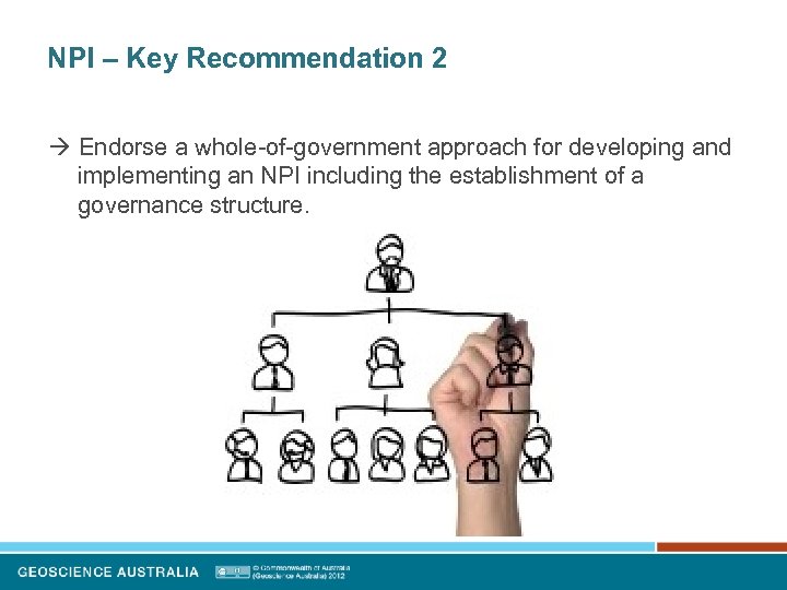 NPI – Key Recommendation 2 Endorse a whole-of-government approach for developing and implementing an