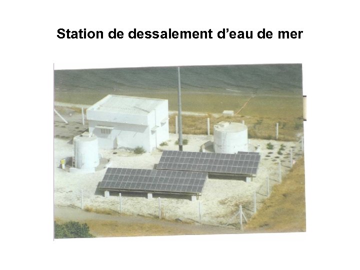 Station de dessalement d’eau de mer 