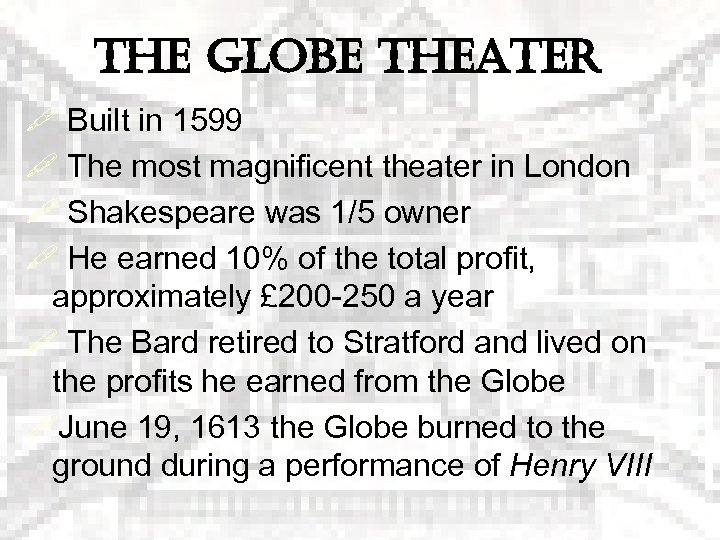 the globe theater 