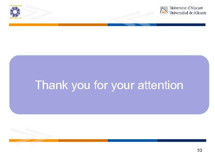 Thank you for your attention 53 