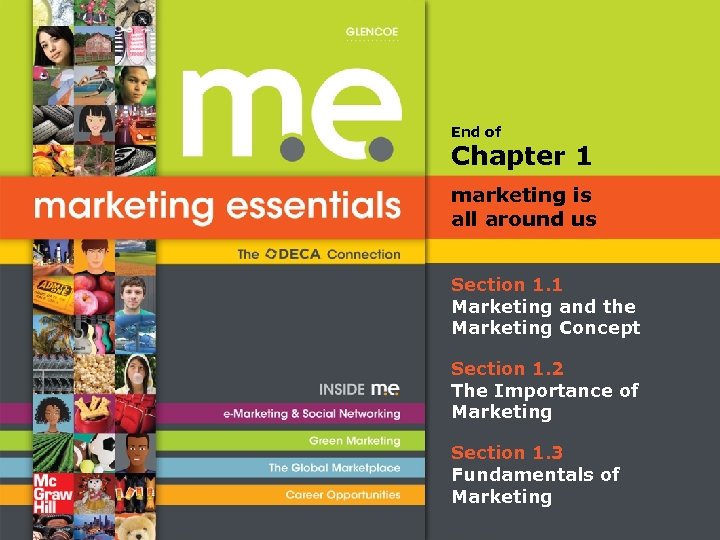 End of Chapter 1 marketing is all around us Section 1. 1 Marketing and