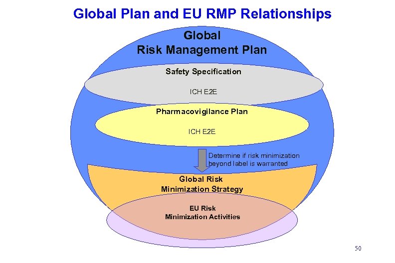 Global Plan and EU RMP Relationships Global Risk Management Plan Safety Specification ICH E