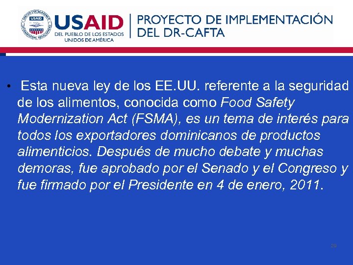  • Esta nueva ley de los EE. UU. referente a la seguridad de