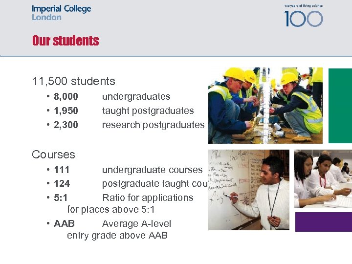 Our students 11, 500 students • 8, 000 • 1, 950 • 2, 300