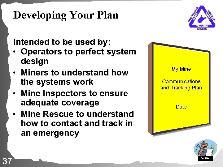 Developing Your Plan Intended to be used by: • Operators to perfect system design