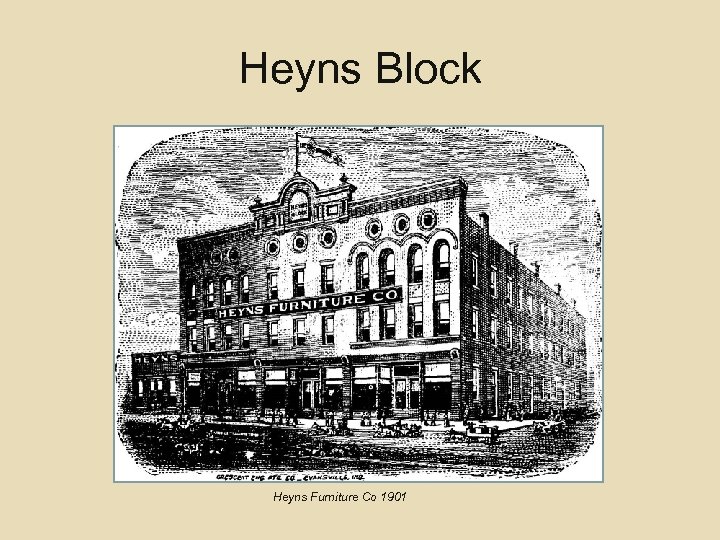 Heyns Block Heyns Furniture Co 1901 