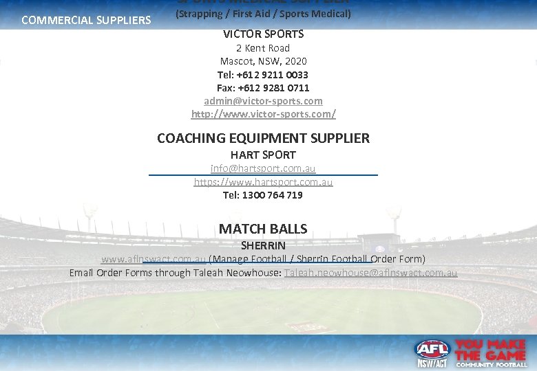 SPORTS MEDICAL SUPPLIER COMMERCIAL SUPPLIERS (Strapping / First Aid / Sports Medical) VICTOR SPORTS
