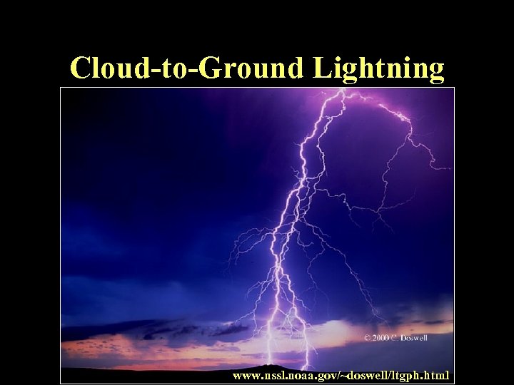 Cloud-to-Ground Lightning www. nssl. noaa. gov/~doswell/ltgph. html 