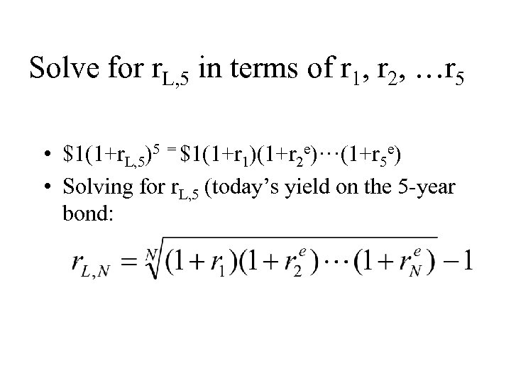 Solve for r. L, 5 in terms of r 1, r 2, …r 5