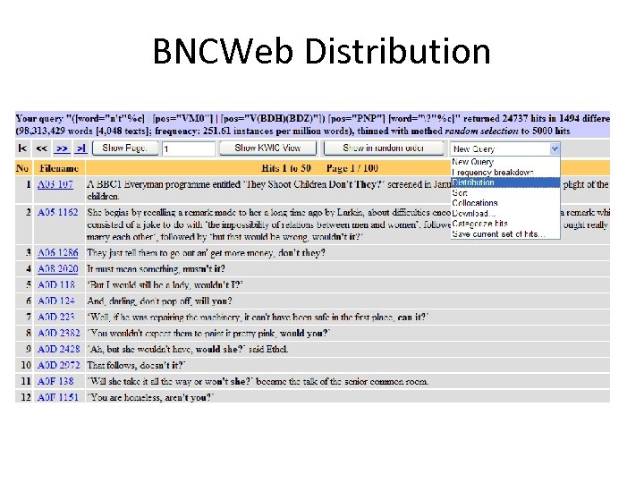 BNCWeb Distribution 