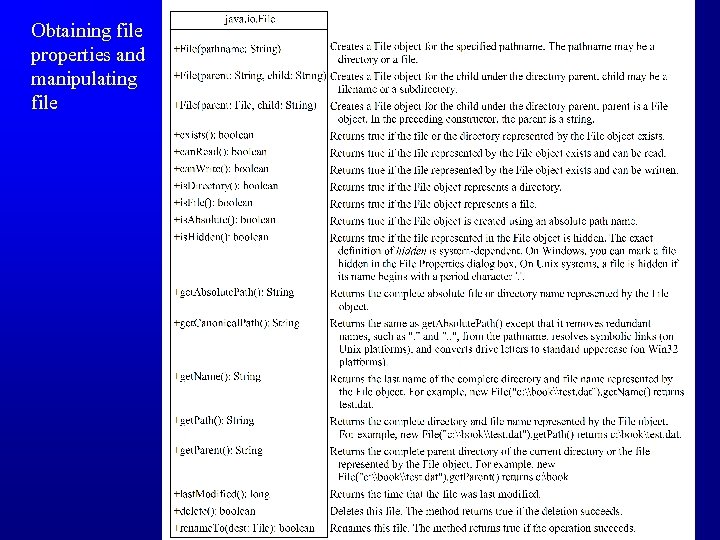 Obtaining file properties and manipulating file 38 