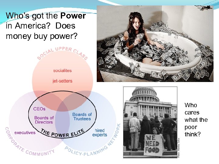 Who’s got the Power in America? Does money buy power? Who cares what the