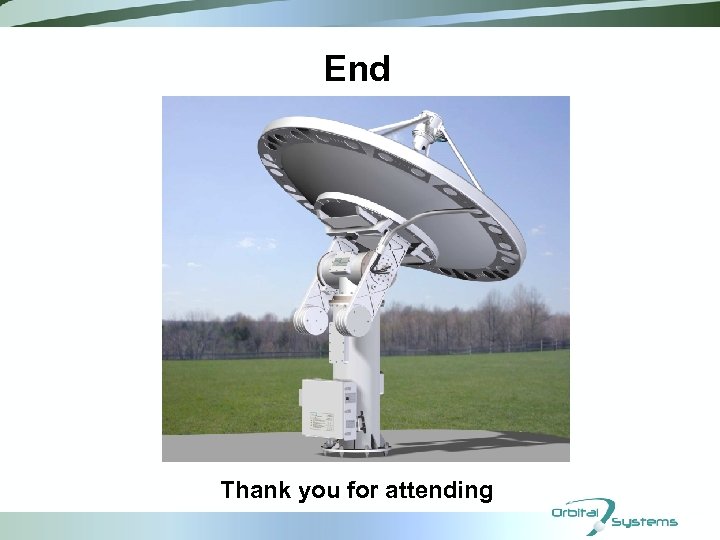 End Thank you for attending 