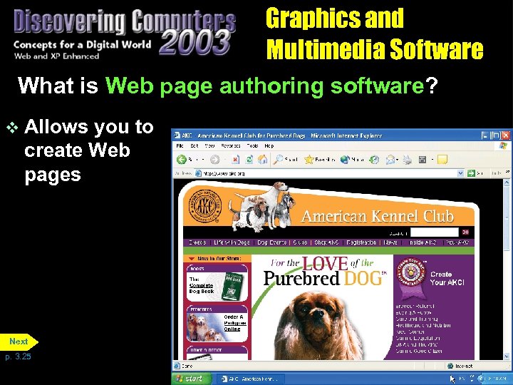 Graphics and Multimedia Software What is Web page authoring software? v Allows you to