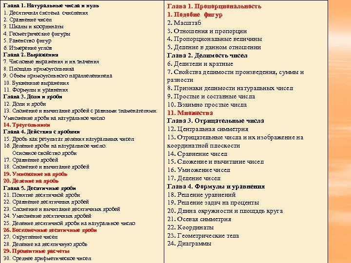 Глава 1. Натуральные числа и нуль 1. Десятичная система счисления 2. Сравнение чисел 3.