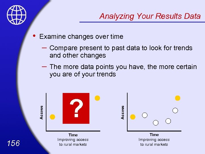 Analyzing Your Results Data • Examine changes over time – The more data points