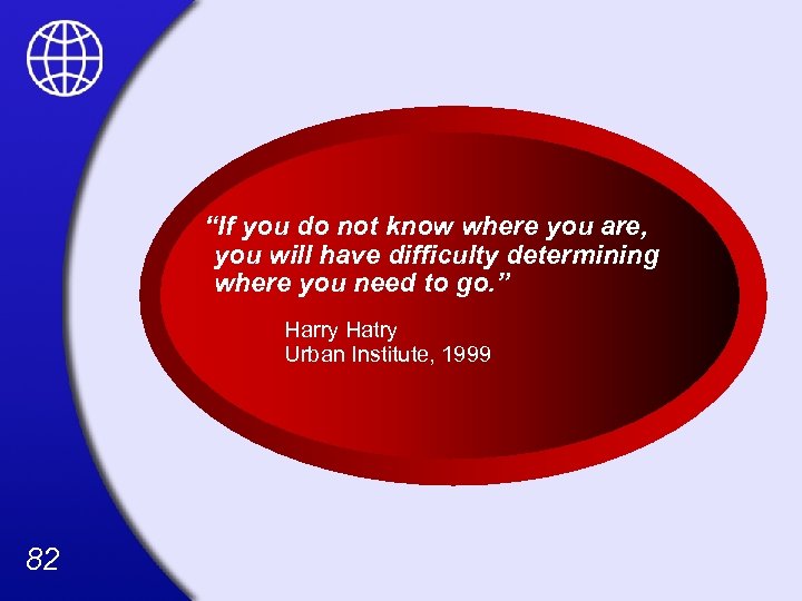 “If you do not know where you are, you will have difficulty determining where