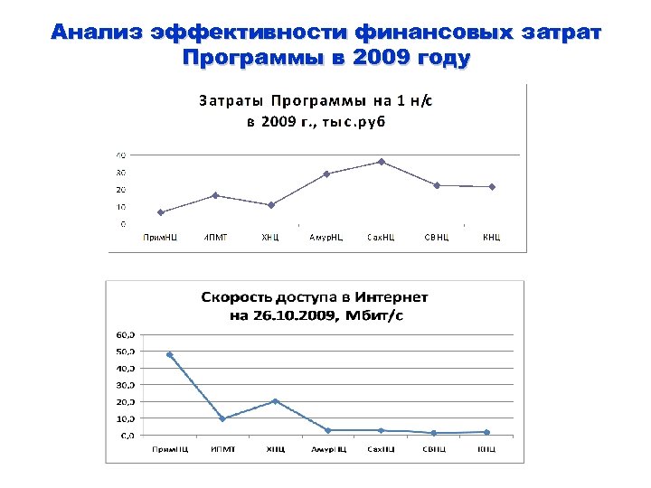 Анализ эффективности финансовых затрат Программы в 2009 году 