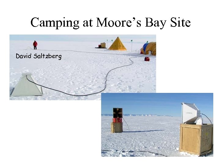 Camping at Moore’s Bay Site David Saltzberg 