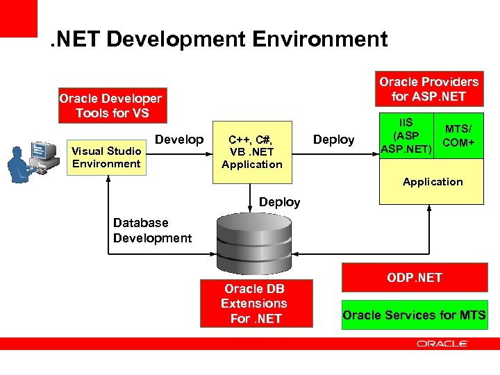 . NET Development Environment Oracle Providers for ASP. NET Oracle Developer Tools for VS