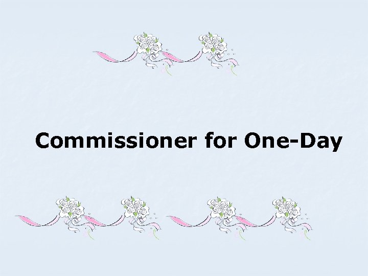 Commissioner for One-Day 