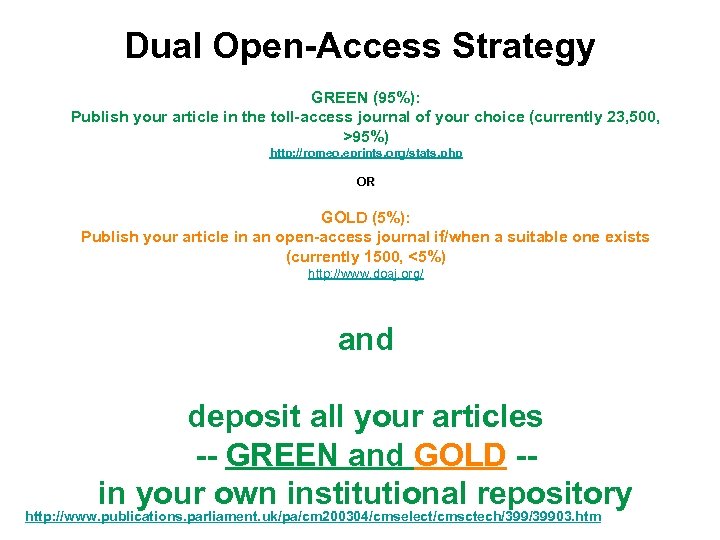 Dual Open-Access Strategy GREEN (95%): Publish your article in the toll-access journal of your