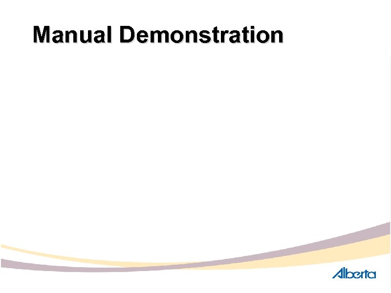 Manual Demonstration 