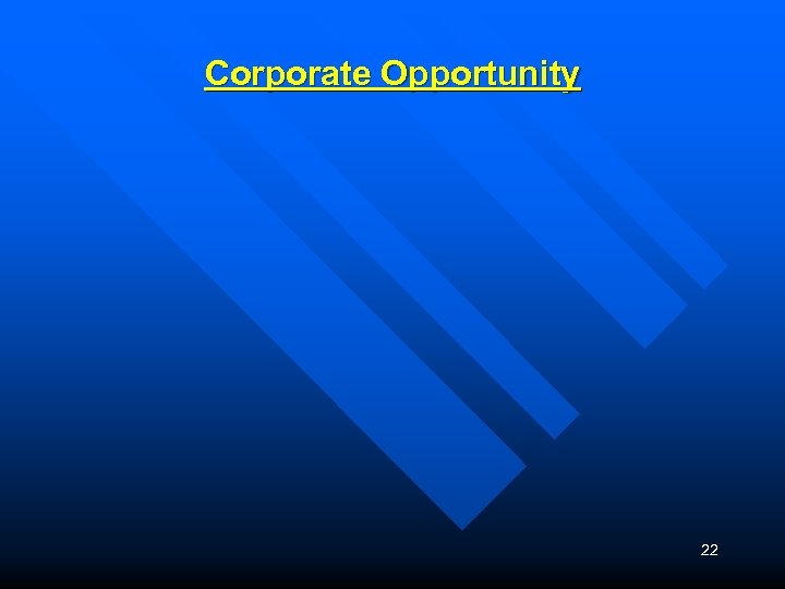 Corporate Opportunity 22 