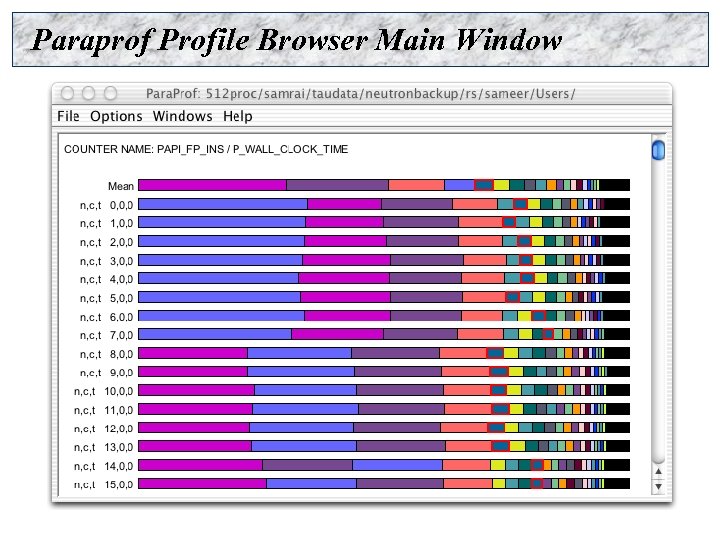 Paraprof Profile Browser Main Window 