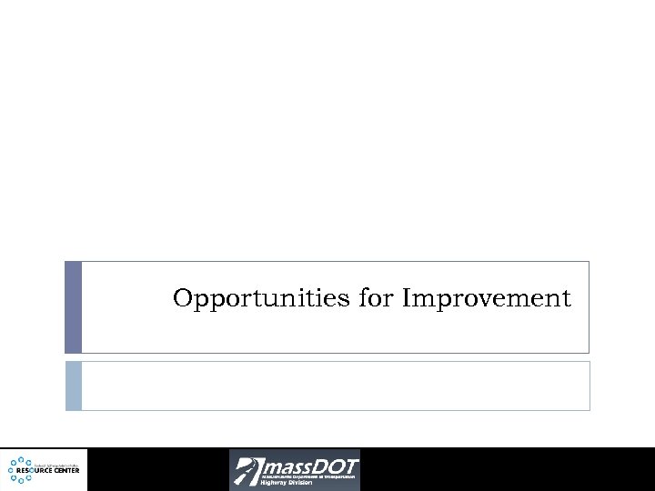 Opportunities for Improvement 