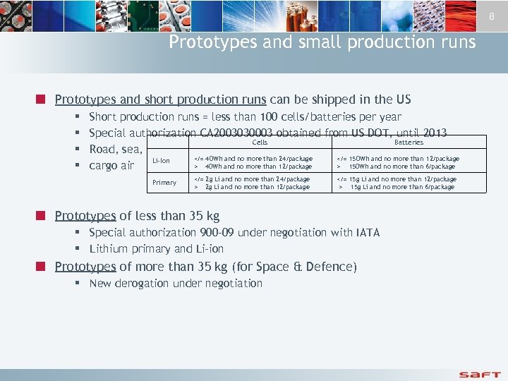 8 Prototypes and small production runs ¢ Prototypes and short production runs can be