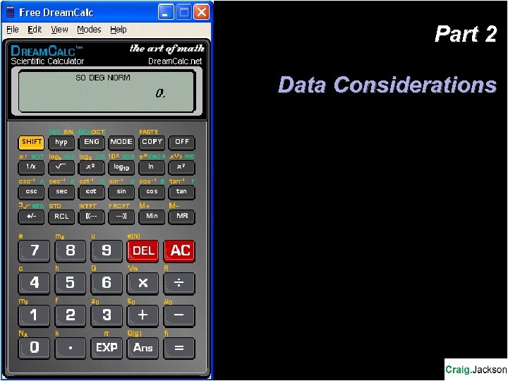 Part 2 Data Considerations 