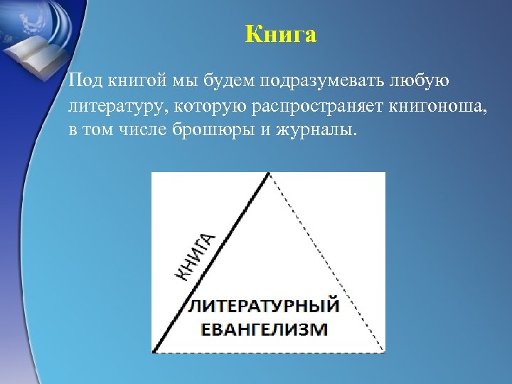 Книга Под книгой мы будем подразумевать любую литературу, которую распространяет книгоноша, в том числе