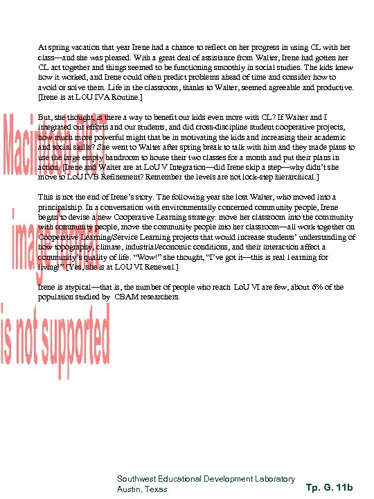 At spring vacation that year Irene had a chance to reflect on her progress