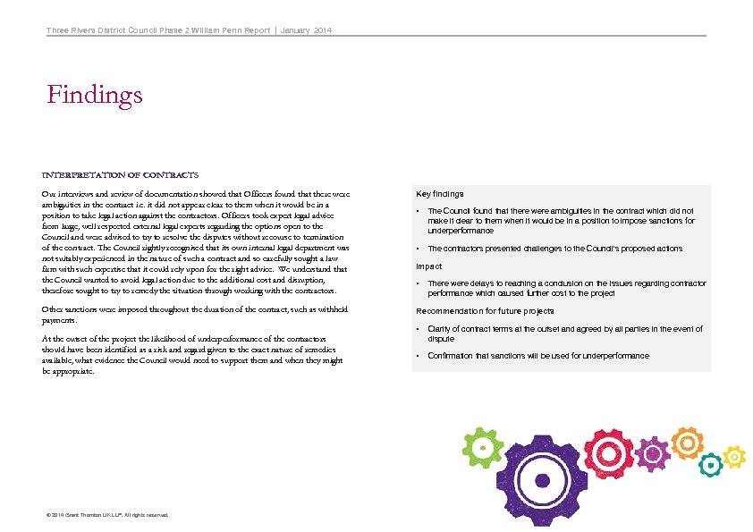 Three Rivers District Council Phase 2 William Penn Report | January 2014 Findings INTERPRETATION