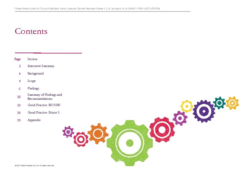 Three Rivers District Council William Penn Leisure Centre Review Phase 2 | 20 January