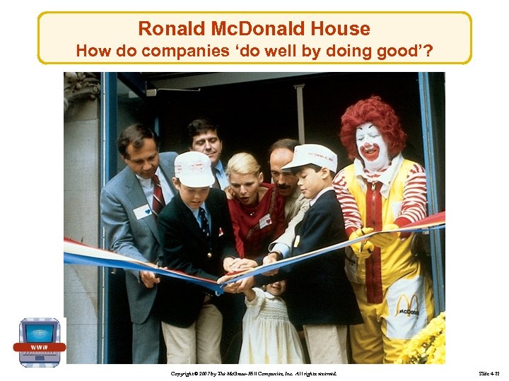 Ronald Mc. Donald House How do companies ‘do well by doing good’? Copyright ©