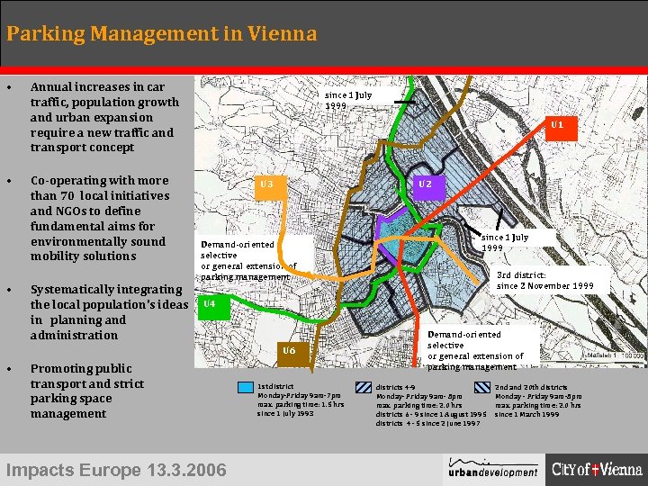 Parking Management in Vienna • • • Annual increases in car traffic, population growth