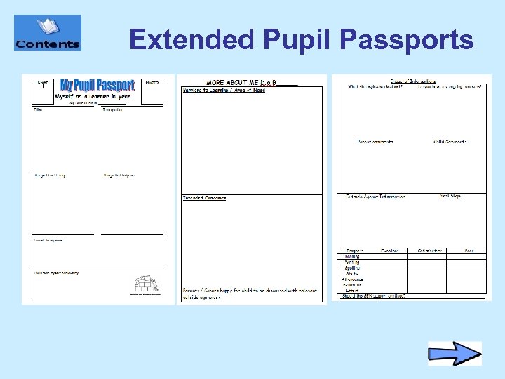 Extended Pupil Passports 