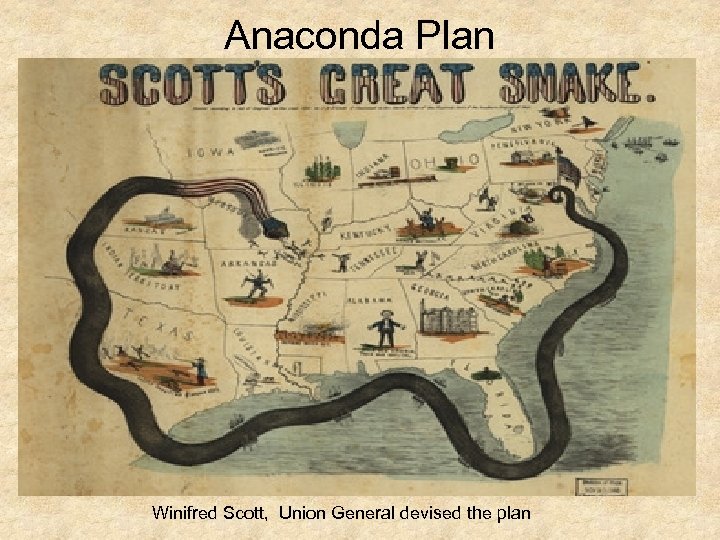 Anaconda Plan Winifred Scott, Union General devised the plan 