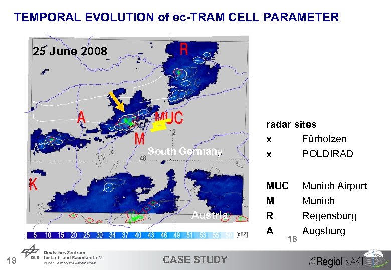 TEMPORAL EVOLUTION of ec-TRAM CELL PARAMETER 25 June 2008 F P South Germany Austria