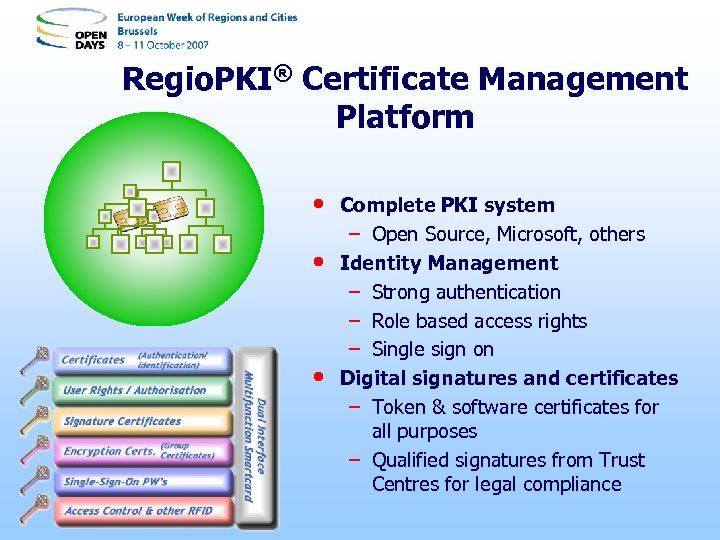 Regio. PKI® Certificate Management Platform • • • Complete PKI system – Open Source,