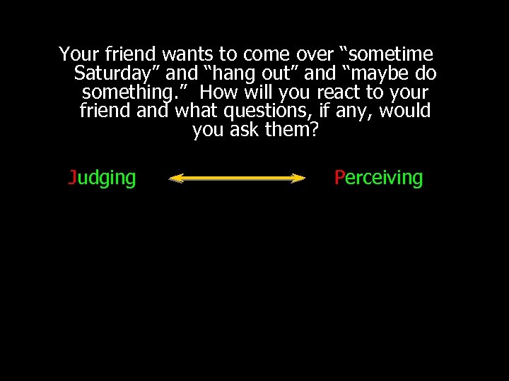 Your friend wants to come over “sometime Saturday” and “hang out” and “maybe do