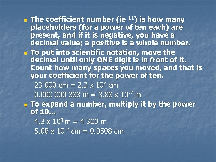 n n n The coefficient number (ie 11) is how many placeholders (for a