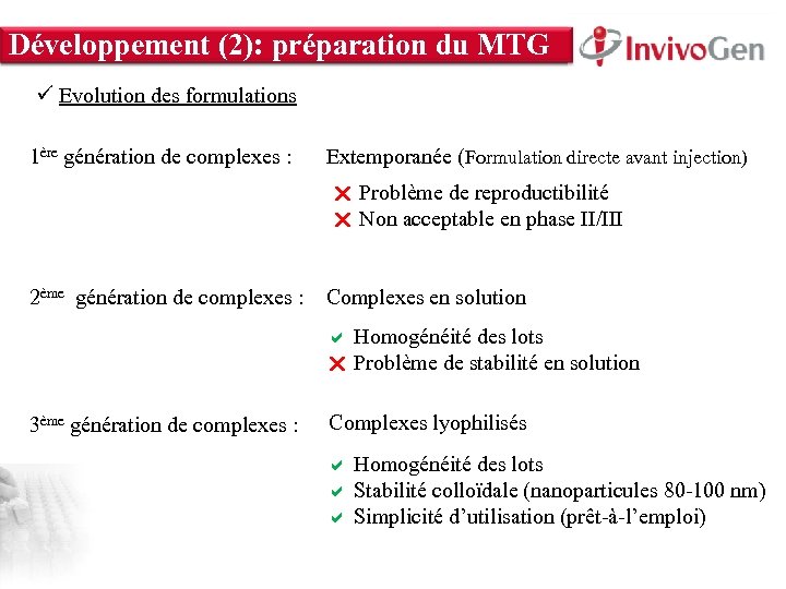 Développement (2): préparation du MTG INNOVATION WITHIN About Us • Innate Immunity • Cell