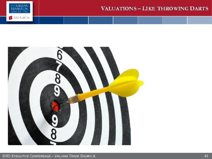VALUATIONS – LIKE THROWING DARTS SISO EXECUTIVE CONFERENCE – VALUING TRADE SHOWS & 43