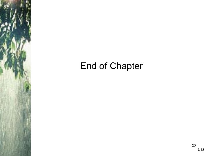 End of Chapter 33 3 -33 