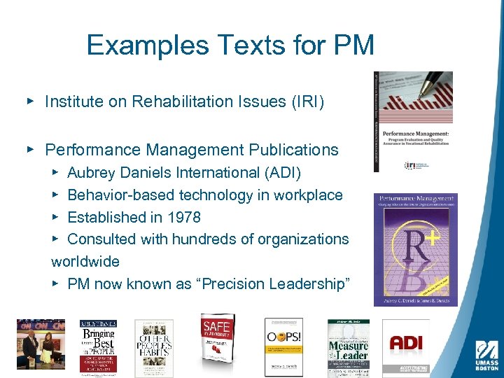 Examples Texts for PM ▸ Institute on Rehabilitation Issues (IRI) ▸ Performance Management Publications
