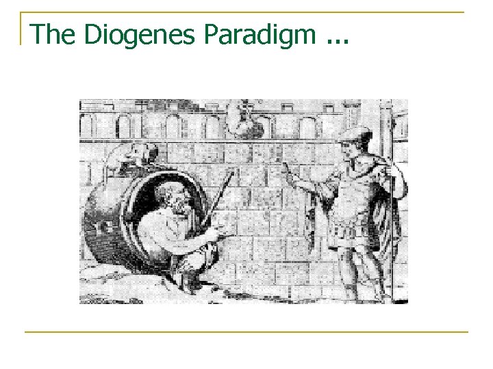 The Diogenes Paradigm. . . 