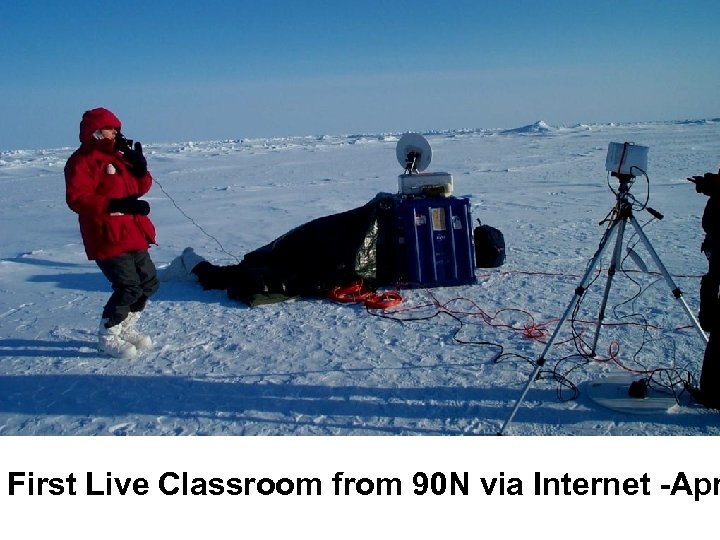 First Live Classroom from 90 N via Internet -Apr 